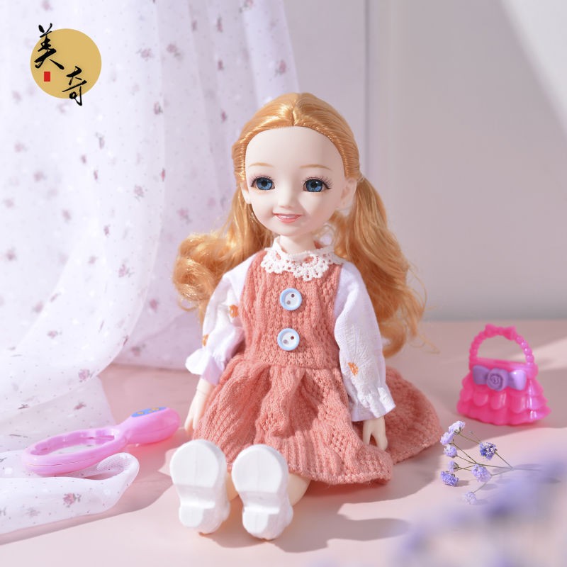 Búp Bê Công Chúa Barbie 3d Xinh Xắn Kích Thước 30cm