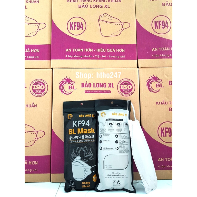 [Túi 10 cái] Khẩu Trang KF94, 4 Lớp Kháng Khuẩn tiêu chuẩn Hàn Quốc