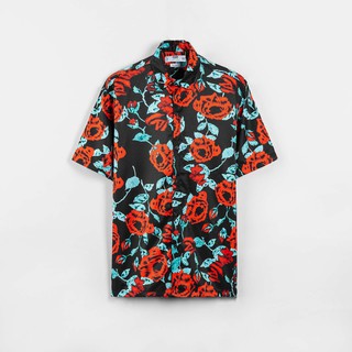 [Mã FAMALLT5 giảm 15% đơn 150K] Áo sơ mi nam cổ bẻ họa tiết hoa đỏ Rose Bush chất lụa chéo thoáng mát - FEAER DENIM