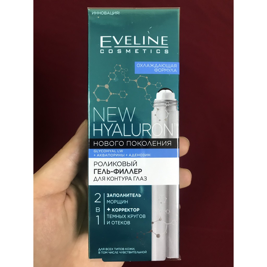 [SALE] [CAM KẾT 100% CHÍNH HÃNG] Lăn mắt lạnh Eveline New Hyaluron Power Booster 2-in-1 giảm thâm, bọng, nhăn da mắt | BigBuy360 - bigbuy360.vn