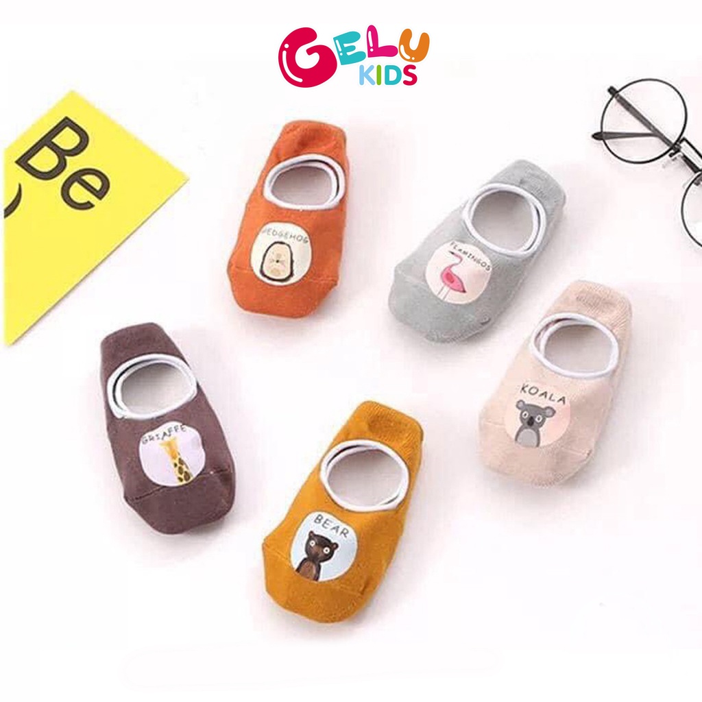 Tất hài hình thú ngộ nghĩnh GELU KIDS có chống trượt an toàn cho bé-PK121