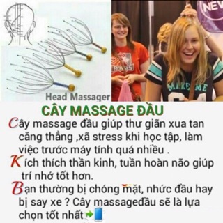 Cây massage gãi đầu, đánh trứng làm bánh bông lan cũng đc.