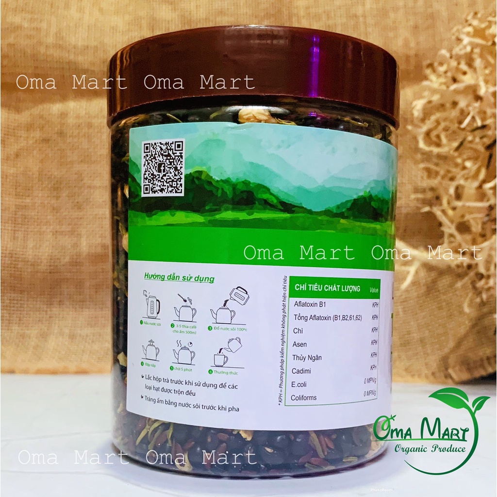 Trà ngũ cốc tâm sen hoa nhài Lolifood 450g