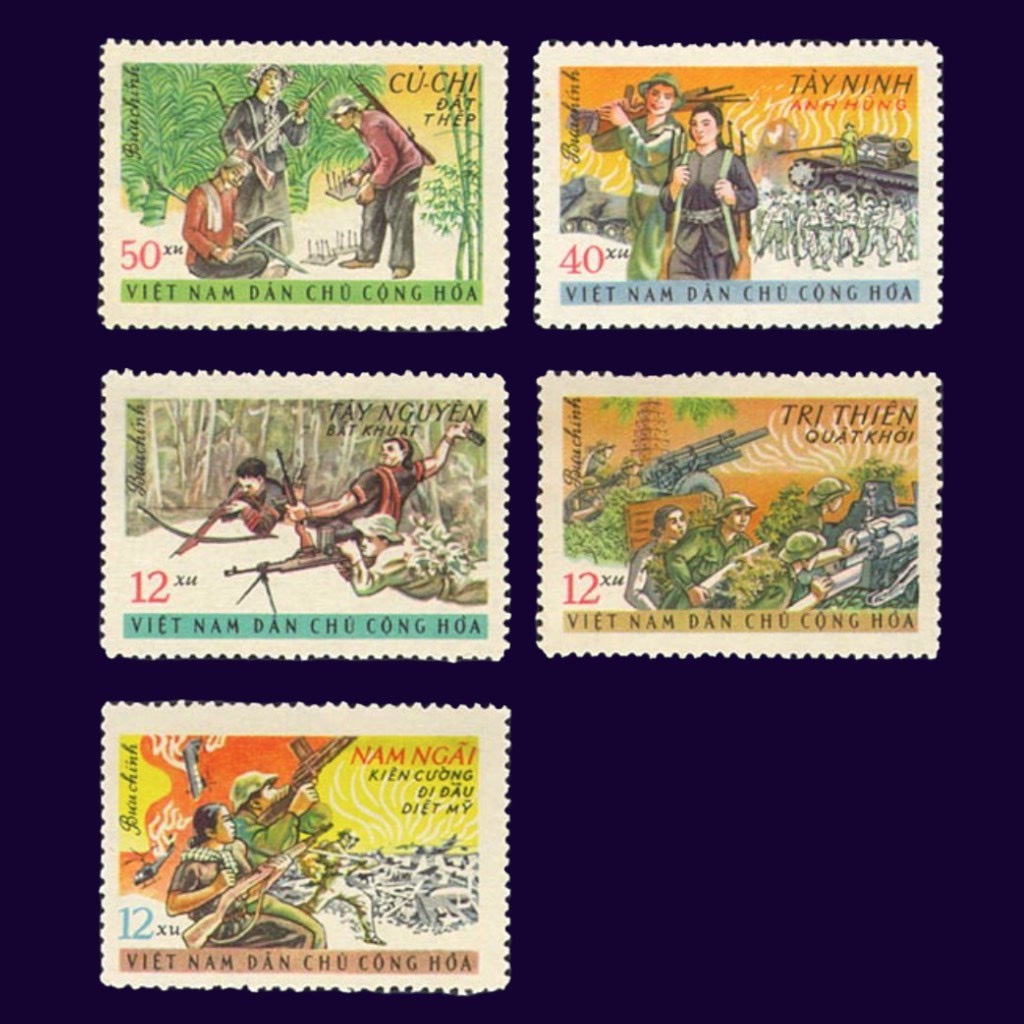 Tem sưu tập Việt Nam Miền Nam chiến thắng 1969 ( 5 tem ) MS 227