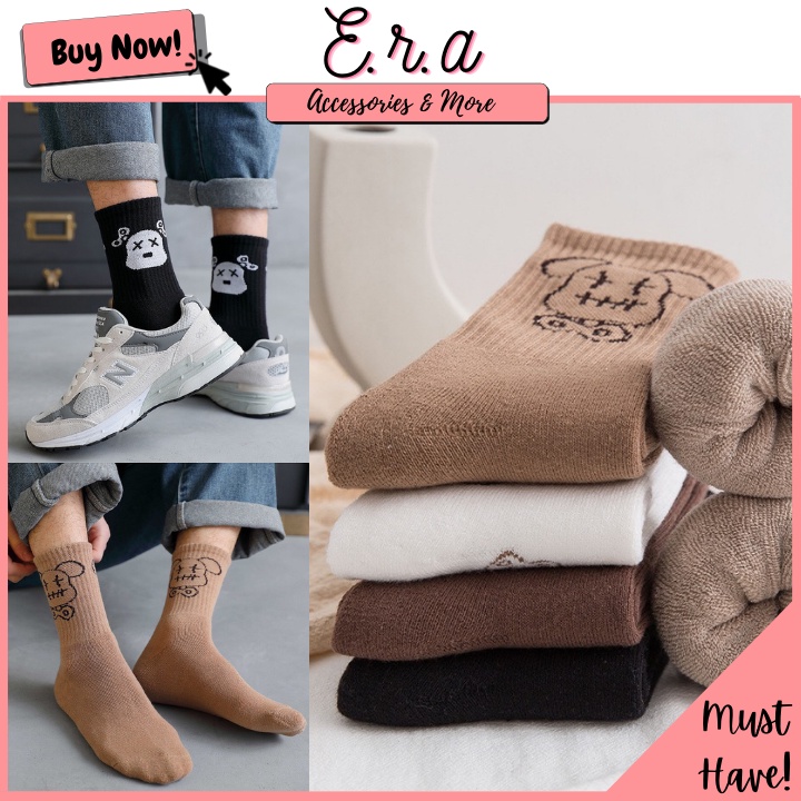 Tất Cổ Cao Robot Cho Nam/ Nữ Freesize ERA SHOP 078323 - Màu Trơn Đơn Giản, Phù Hợp Mang Sneaker, Siêu Rẻ Đẹp