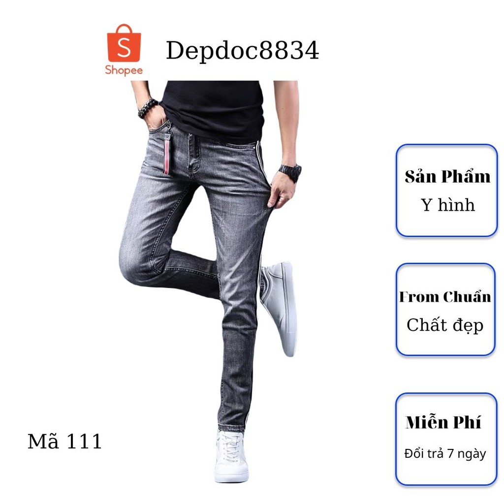 Quần jean nam cao cấp, chất liệu bò ( jean ) mềm mịn, from chuẩn, có nhiều mẫu đẹp mới đi kèm depdoc90