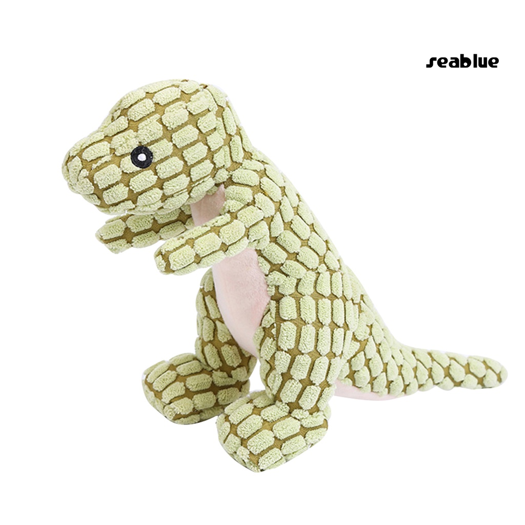 【SE】Pet Dinosaur Toy Chew Squeaky Cleaning Teeth Plush Doll for Puppy Large Dogs