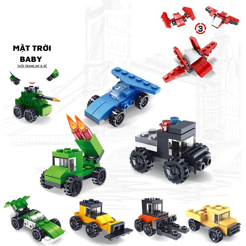 Đồ chơi lego lắp ráp các loại xe theo nhiều chủ đề cho bé