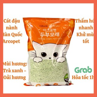 Cát đậu nành vệ sinh khử mùi cho mèo Acropet,Cát đậu nành Tofu AcroPet 5L