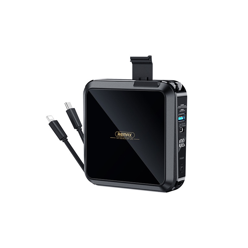 Aki shop Cốc sạc nhanh kiêm pin sạc dự phòng đa năng Remax RPP-276 15000mAh tích hợp cáp sạc type C và iphone decor