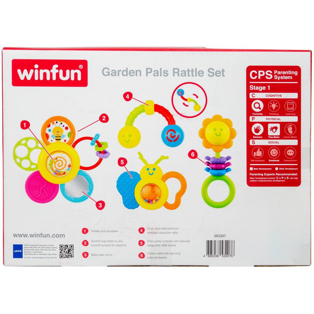 Đồ chơi Set 4 xúc xắc đồ chơi cầm tay Khu vườn của bé Winfun 3207