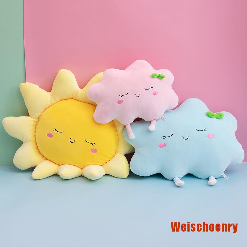 WEenry Sun Cloud Plush Pillow Stuffed Soft Creative Kids Toys Car Pillow Home D