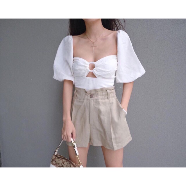 💋Áo Kiểu Voan Phối Khoen ( Có Mút Ngực)