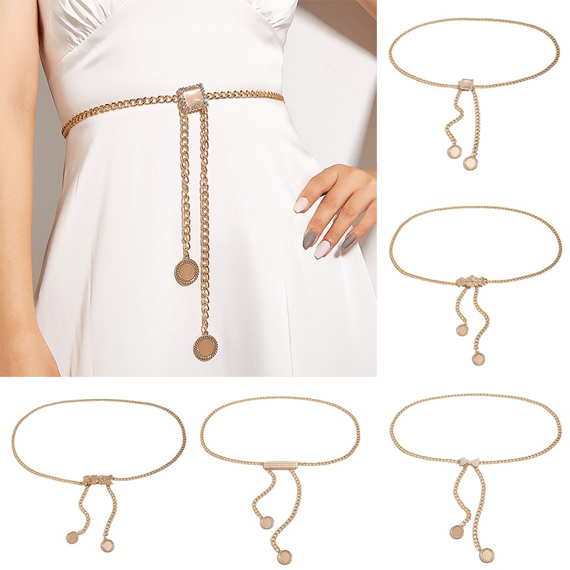 Thắt Lưng Bản Nhỏ Mỏng Đính Nơ Và Ngọc Trai Thời Trang Cho Nữ