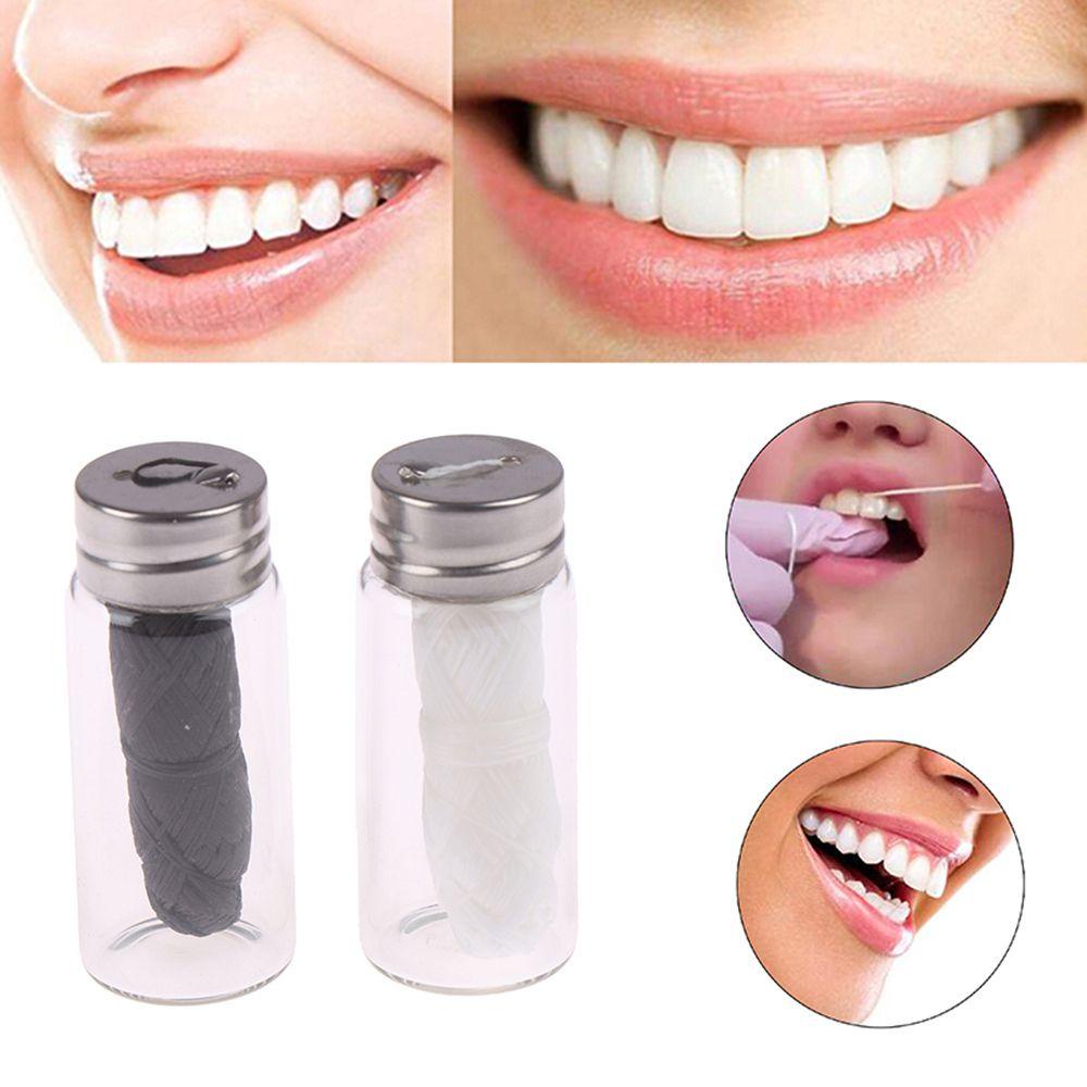 [Hàng mới về] Lọ chỉ nha khoa làm sạch vệ sinh răng miệng hương bạc hà thân thiện với môi trường 30m nhiều màu tùy chọn