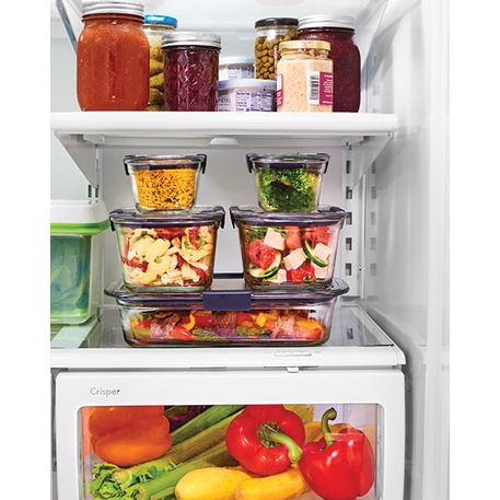 Bộ 5 hộp nhựa cao cấp Tritan Brillance nắp gài Rubbermaid USA