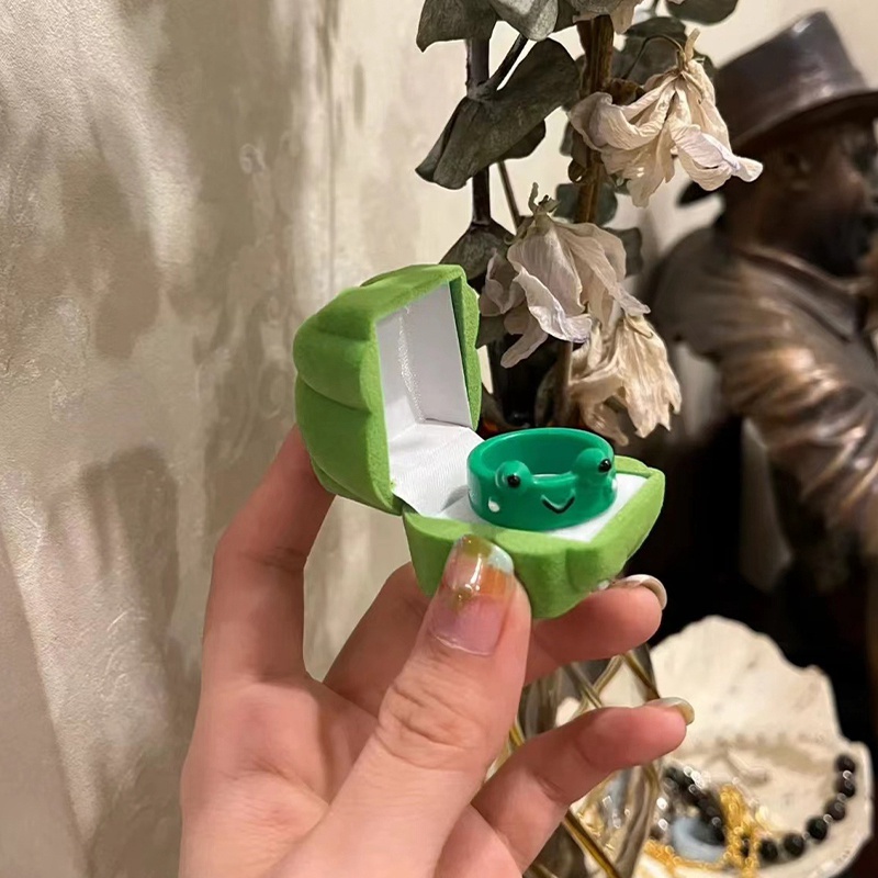 iF YOU Hộp và nhẫn   kiểu chú ếch hoạt hình phong cách cổ điển (Có bán lẻ)