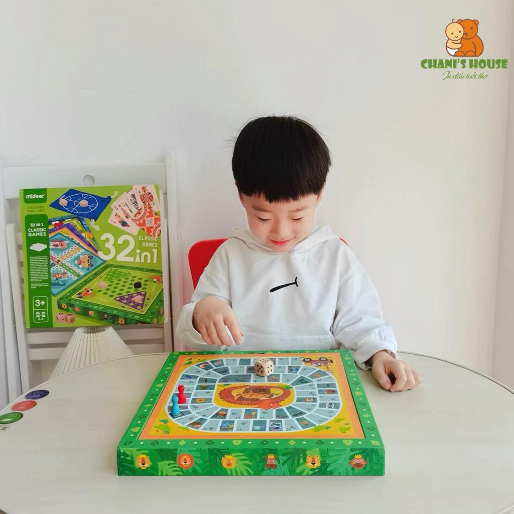 BOARD GAME 32 IN 1 MIDEER TÍCH HỢP 32 TRÒ CHƠI TƯƠNG TÁC KINH ĐIỂN