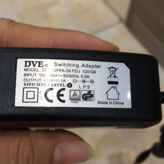 Nguồn DVE chính hãng 12V/1A- Đã qua Sử dụng còn mới