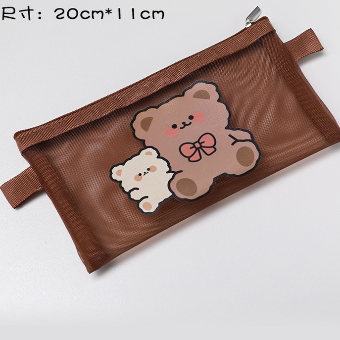 Túi Đựng Bút Chì Sức Chứa Lớn Họa Tiết Hoạt Hình Sáng Tạo