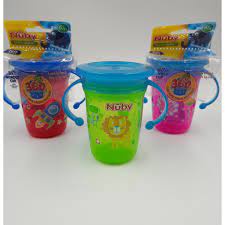 Cốc Tập Uống nước Chống Tràn Nuby 360• 240ml cho bé chất liệu PP cao cấp, không chứa BPA tiêu chuẩn Mỹ