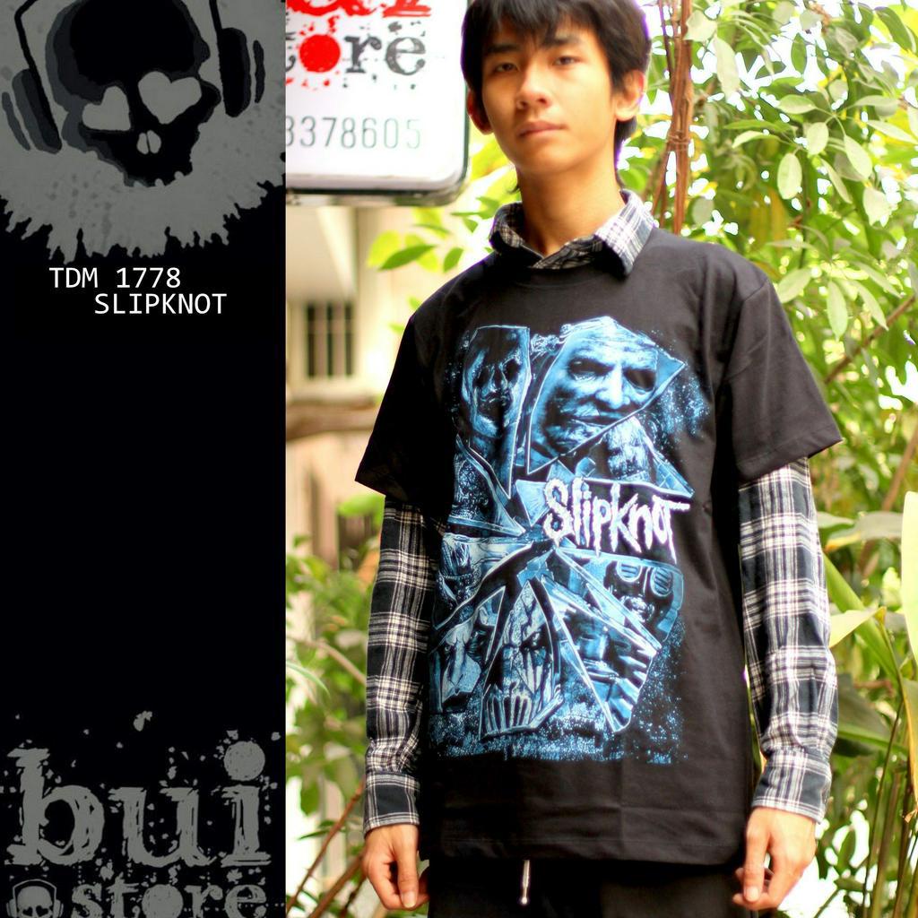 Áo Rock band tee: áo phông 100% cottong - hàng Thái Lan - Slipknot TDM 1778