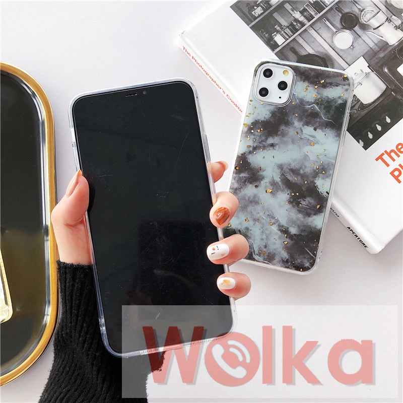 Ốp điện thoại mềm họa tiết lá vàng lấp lánh thời trang cho iPhone 6s 6 7 8 Plus 11 Pro Max X XR XSMax iPhone 12 Pro Max 12Mini | BigBuy360 - bigbuy360.vn