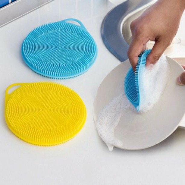 Miếng rửa bát silicon chuyên vệ sinh các sản phẩm dành cho bé