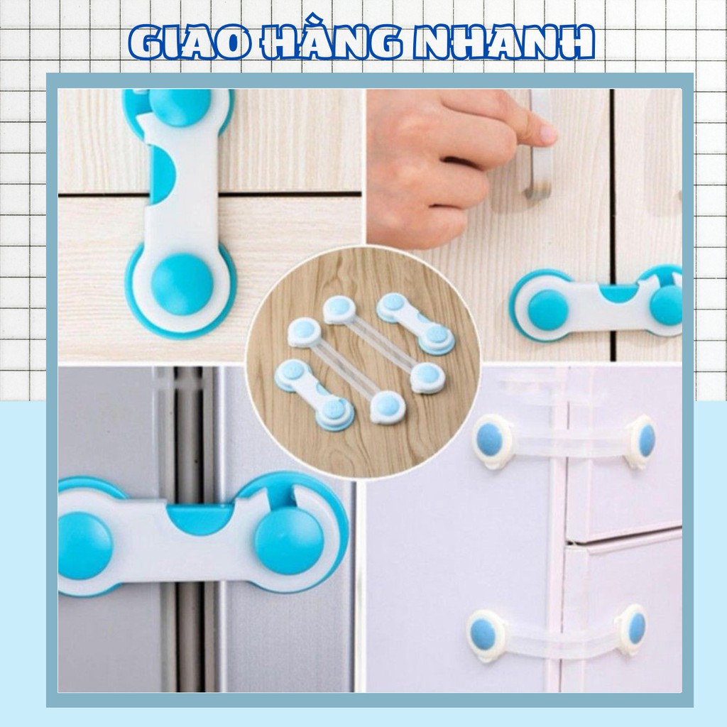 Khóa Chốt Cài Tủ Lạnh, Tủ Đồ, Ngăn Kéo Chống Kẹp Tay An Toàn Cho Bé 88254