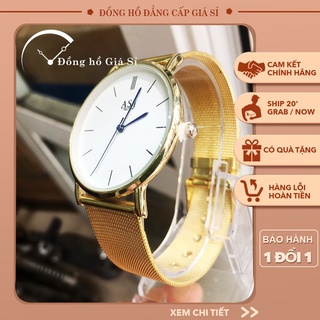 Đồng hồ thời trang Asj, Dây Thép Lưới cao cấp, đồng hồ nam siêu mỏng sang trọng