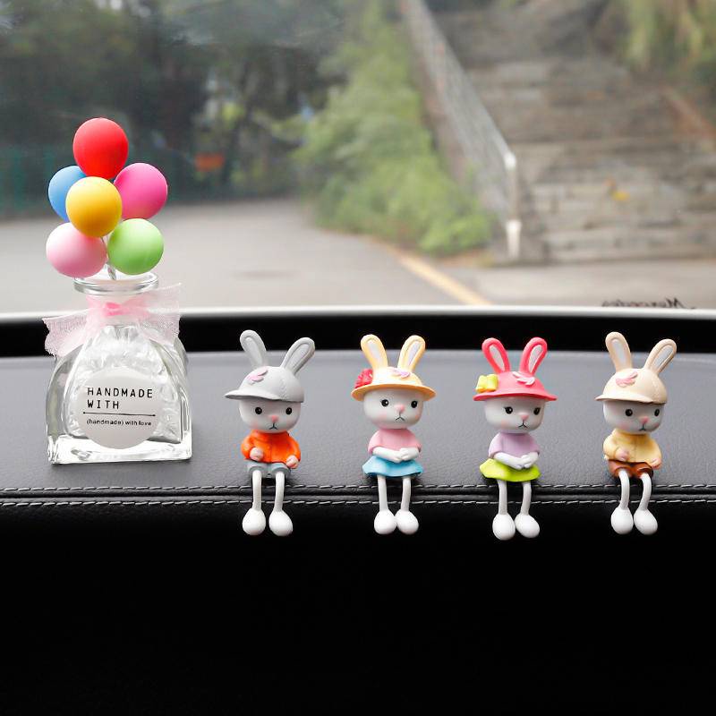Phụ Kiện Trang Trí Nội Thất Xe Hơi Hình Thỏ Dễ Thương Sáng Tạo