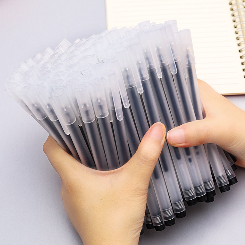 Set 5 Bút Bi Mực Đen Ngòi 0.5mm Kiểu Dáng Đơn Giản