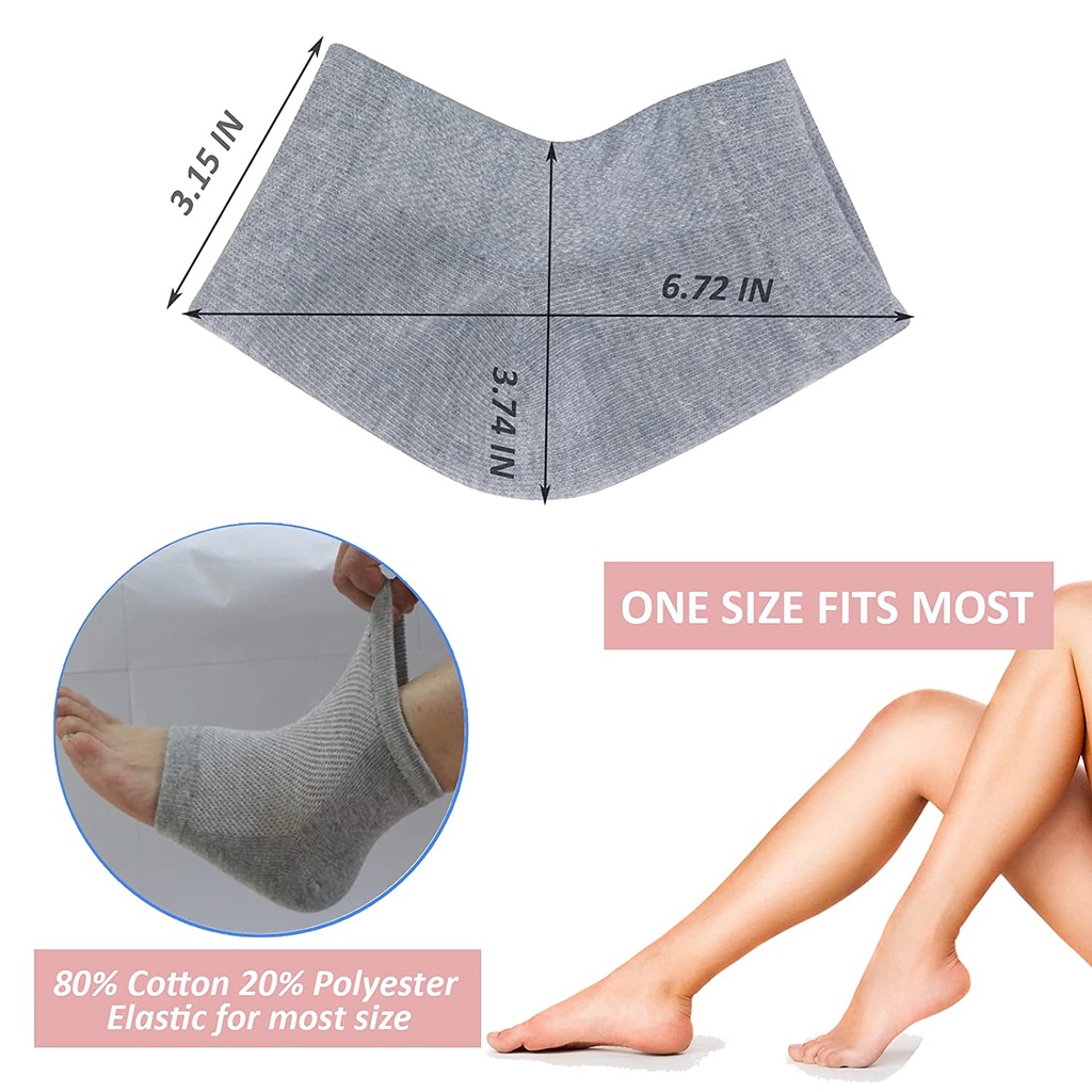 Vớ Gel Lót Gót Chân Không Gây Đau Dưỡng Ẩm Hỗ Trợ Cải Thiện Tình Trạng Nứt Nẻ Gót Chân