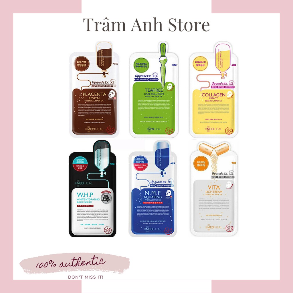 (ĐỦ BIILL) MẶT NẠ MEDIHEAL 4 MÀU