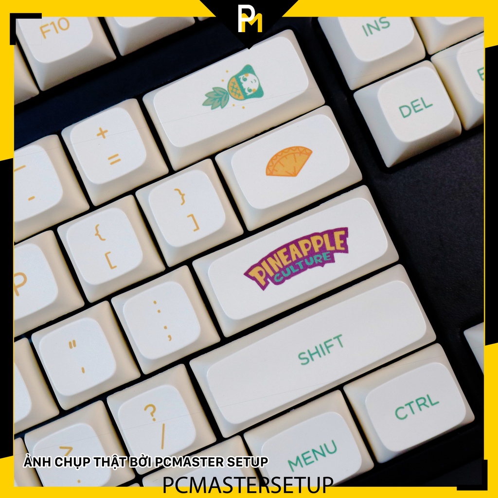 Nút Keycap xda pbt Dứa Pineapple có Box của PCmaster