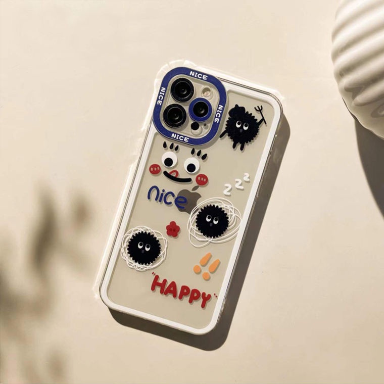 Ốp Điện Thoại TPU Mềm Hình Bánh Quy Màu Đen Dễ Thương Cho IPhone 13 12 Mini 11 Pro X XR XS Max SE 2020 6 6S 7 8 Plus