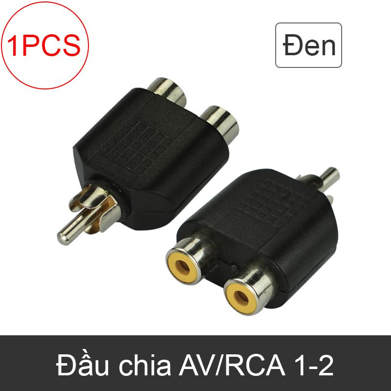 Jack chia AV 1 Ra 2  giá rẻ - Đầu jack chia Hoa Sen