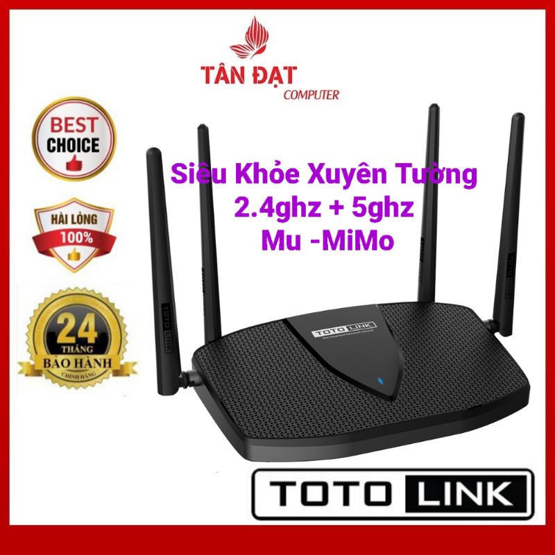 Bộ phát wifi 6 Totolink X5000R Công Nghệ Mu - MiMo Chuẩn AX1800 -  Chính hãng -Full box nguyên siu