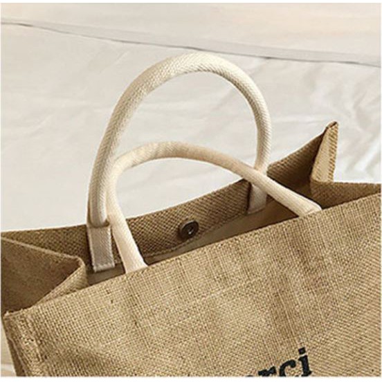 Túi cói đi biển Merci hàng QC cao cấp.