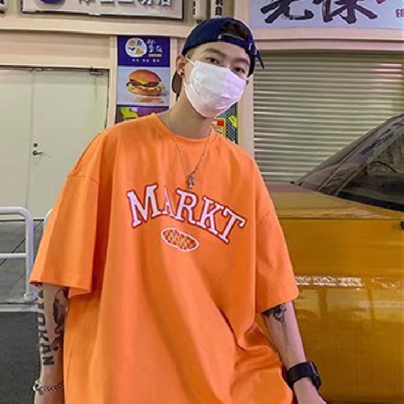 Áo Thun Nam Dáng Rộng In Chữ Phong Cách Hip Hop Nhật Bản Thời Trang Mùa Hè Cỡ Lớn M-5XL