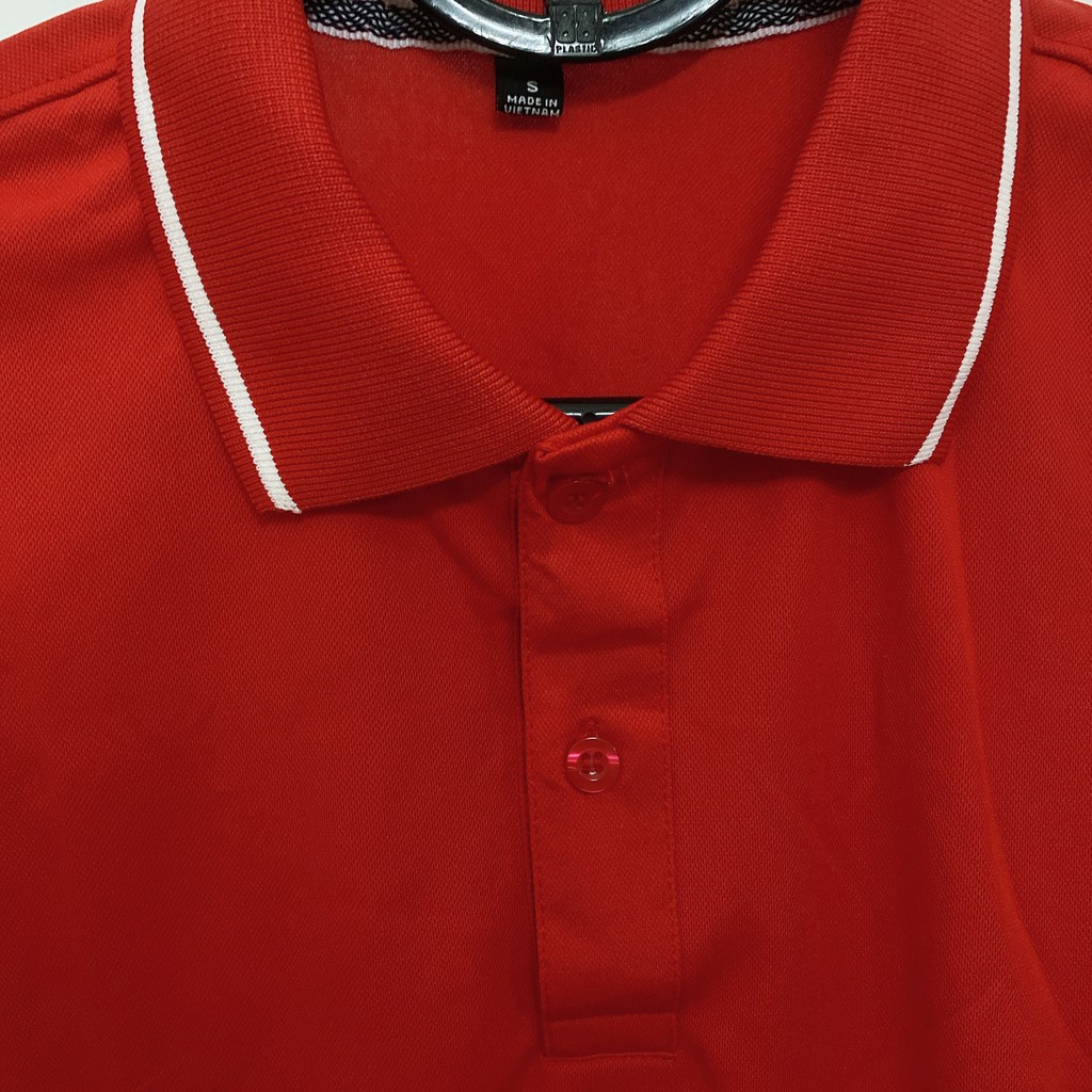 Áo thun đỏ nam nữ  POLO trơn vải cá sấu cotton cao cấp ngắn tay cực sang trọng