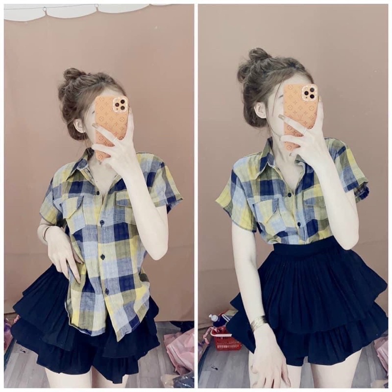 Áo sơ mi ca rô cao cấp - áo sơ mi caro đẹp