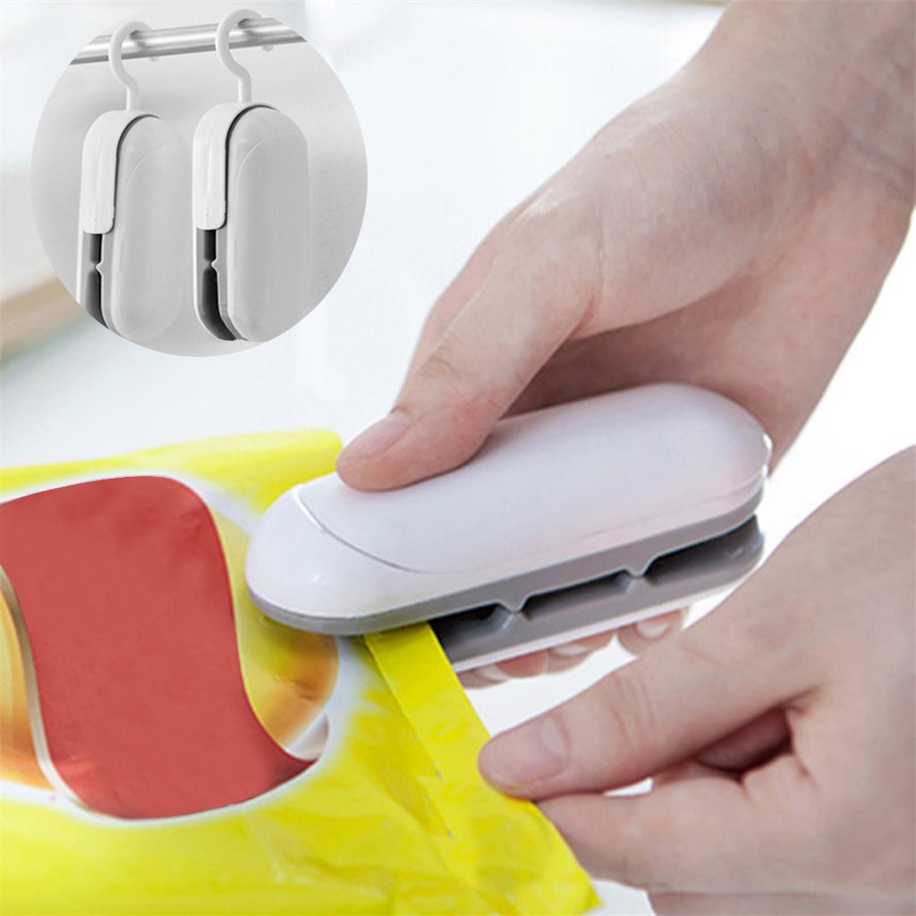 Portable Plastic Bags Heat Sealer / Package Heat Sealer Closer / Mini Handheld Sealing Tool / Plastic Bag Sealer with Cutter / Food Storage Snack Fresh Bag Seale