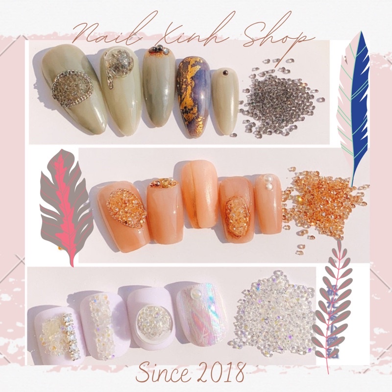 Đá rắc nail , trang trí móng siêu sáng
