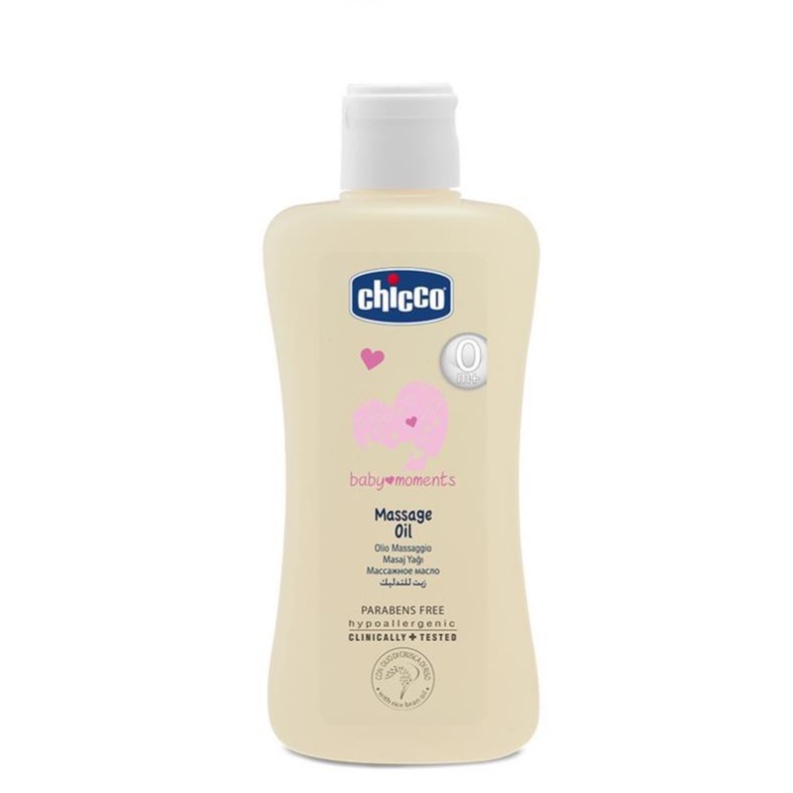 Dầu mát-xa chiết xuất cám gạo 0M+ Chicco 200ml