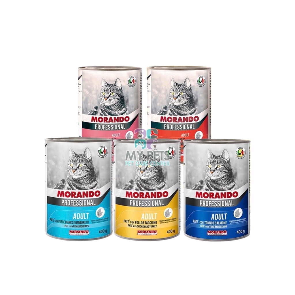 Thức ăn Pate Morando cao cấp dành cho mèo - Lon 400g