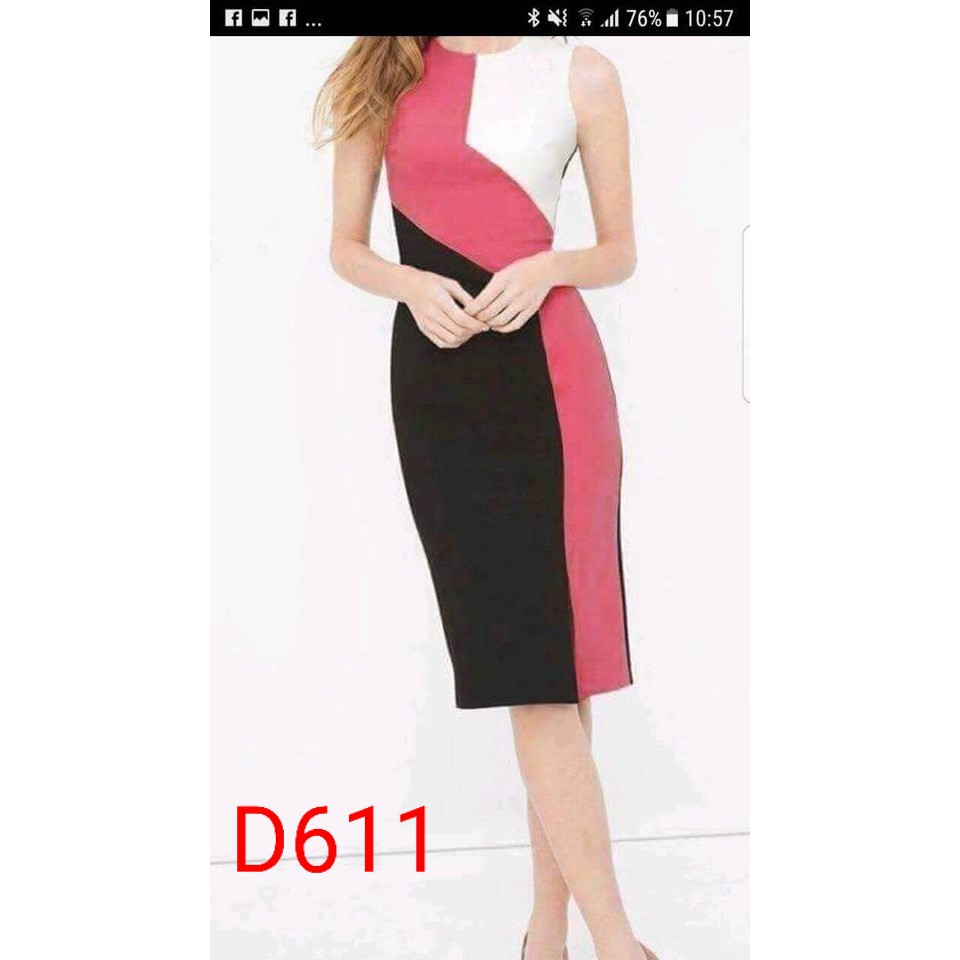 Đầm kiểu WHITE BLACK D611