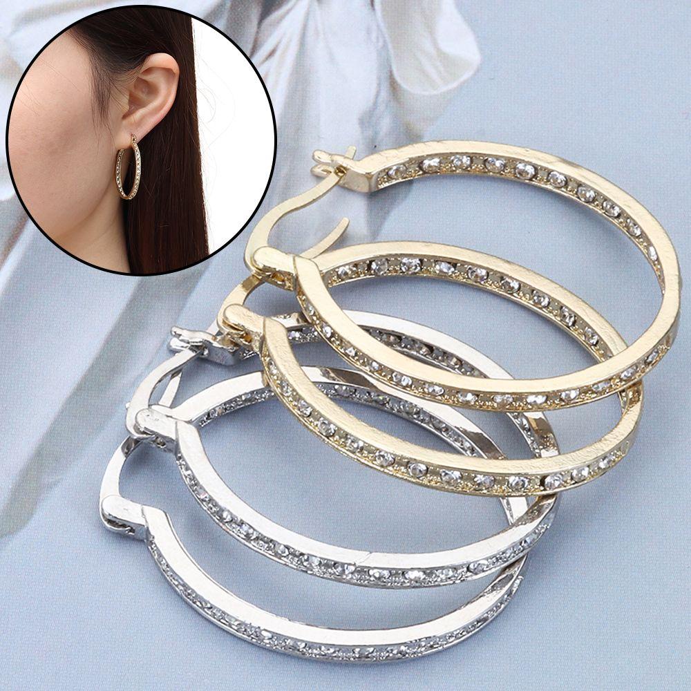 1 Đôi Bông Tai Tròn Cho Nữ|Bông Tai Dáng Dài Thiết Kế Sang Trọng Thời Trang