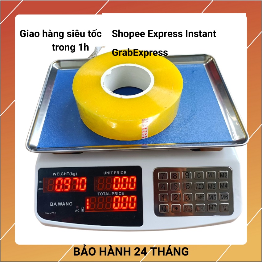 [ BH 24T] Cân điện tử tính tiền chống nước BAWANG-(30kg/0,5) được làm bằng inox không gỉ dùng cho cân hải sản,tôm,cua,cá