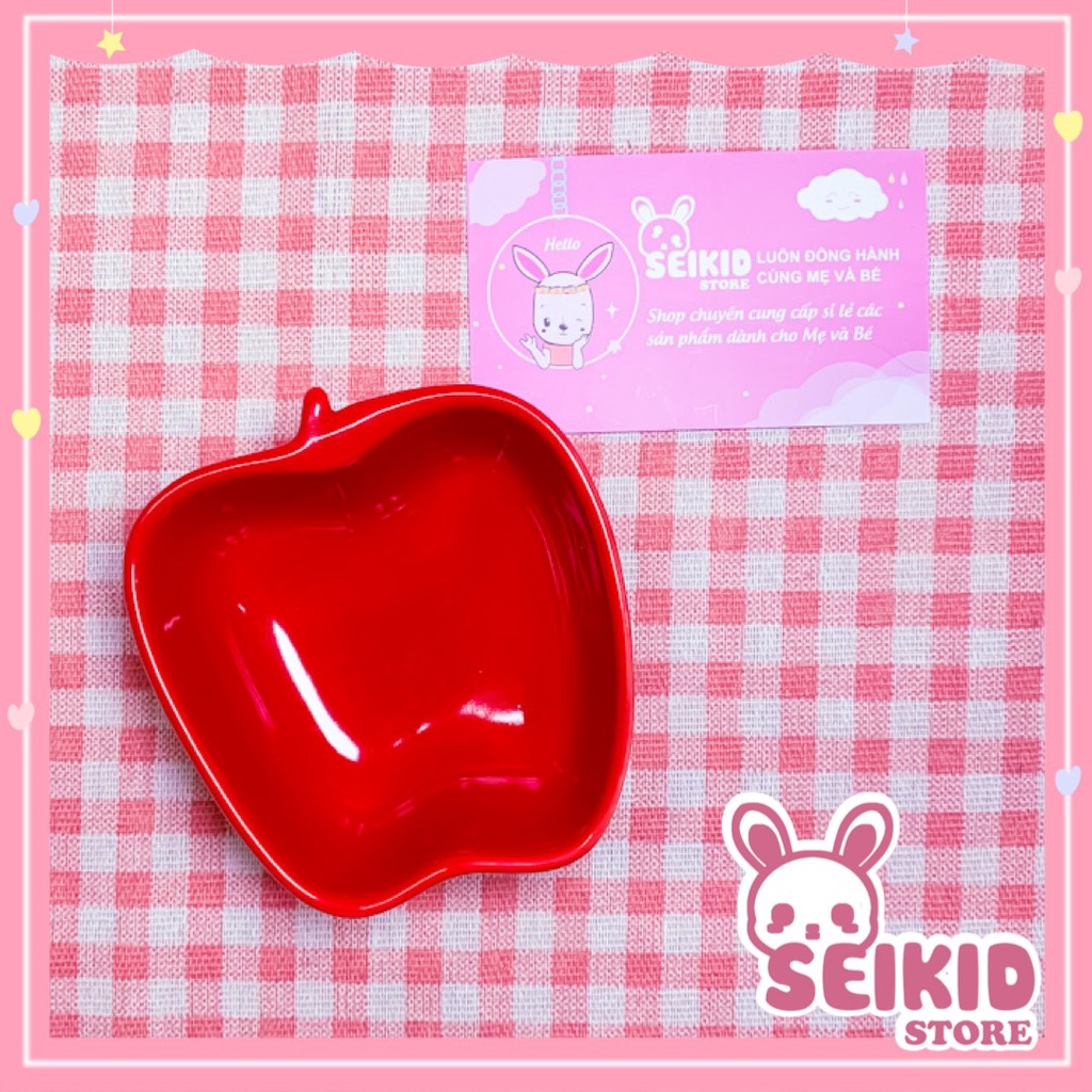 Bát sứ ăn dặm xinh xắn hình táo đủ màu Seikid Store 100ml